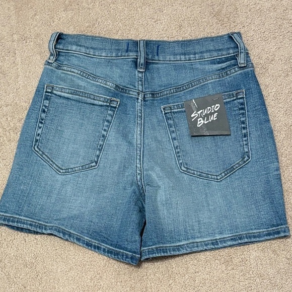 Studio Blue Distressed High Rise Denim Shorts | NWT - Picture 3 of 5